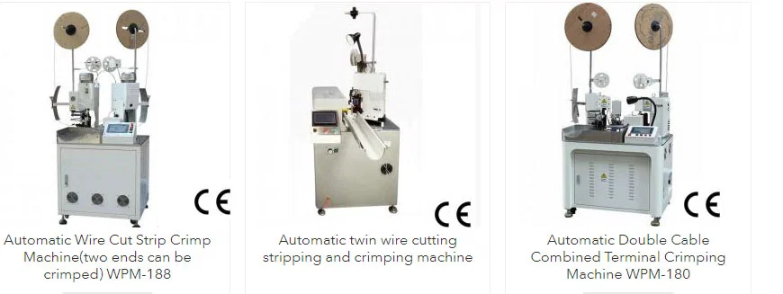 Mesin sepenuhnya otomatis untuk pemotongan kawat presisi, pengupasan, dan crimping terminal.