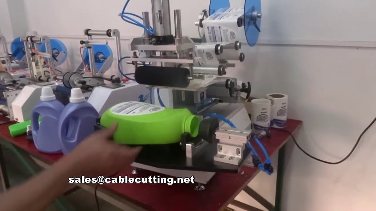 Mesin Labeling Botol Datar PE untuk Sabun Cuci Piring dan Shampoo Cair
