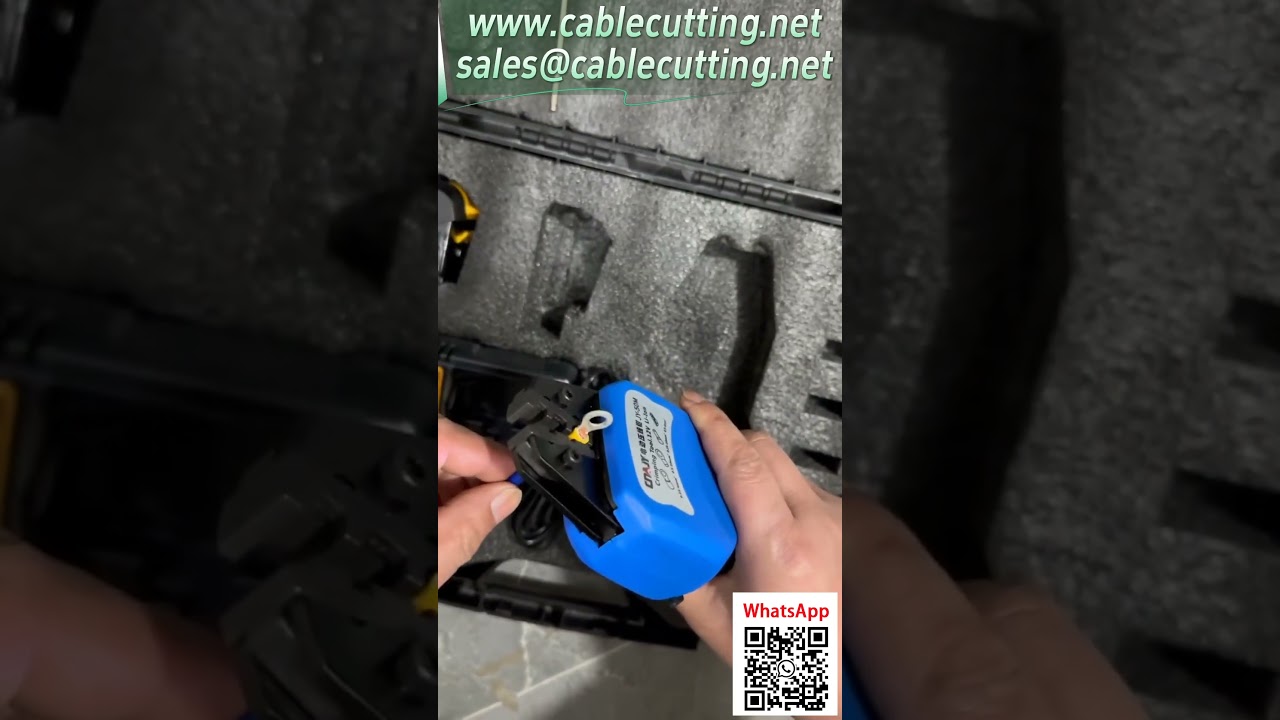 Tang Crimping Kabel Baterai Lithium – Alat Crimping Portabel dengan Die yang Dapat Diganti, Dilengkapi Dua Baterai