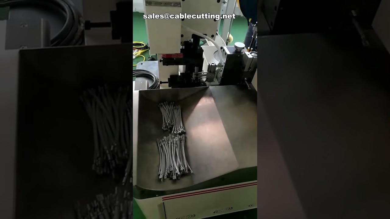 Mesin Crimping Terminal Kabel Datar Otomatis - Proses Dua Ujung Sekaligus