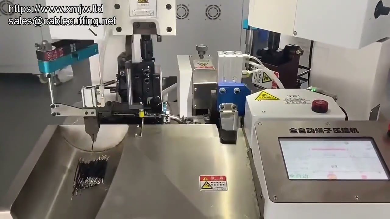 Mesin Crimping Terminal Horizontal 2 Ton - Kupas dan Crimping Kabel Otomatis Dua Ujung