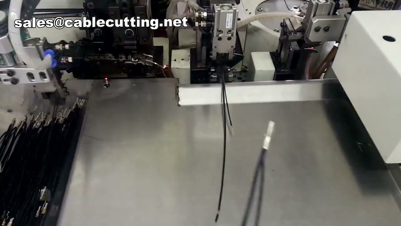 Mesin Crimping Kombinasi Dua Kawat Otomatis | Mesin Crimping Kawat Ganda | Alat Produksi Kabel