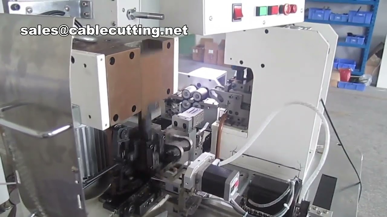 Mesin Pemotong, Pengupas, dan Crimping Kabel Flat Otomatis