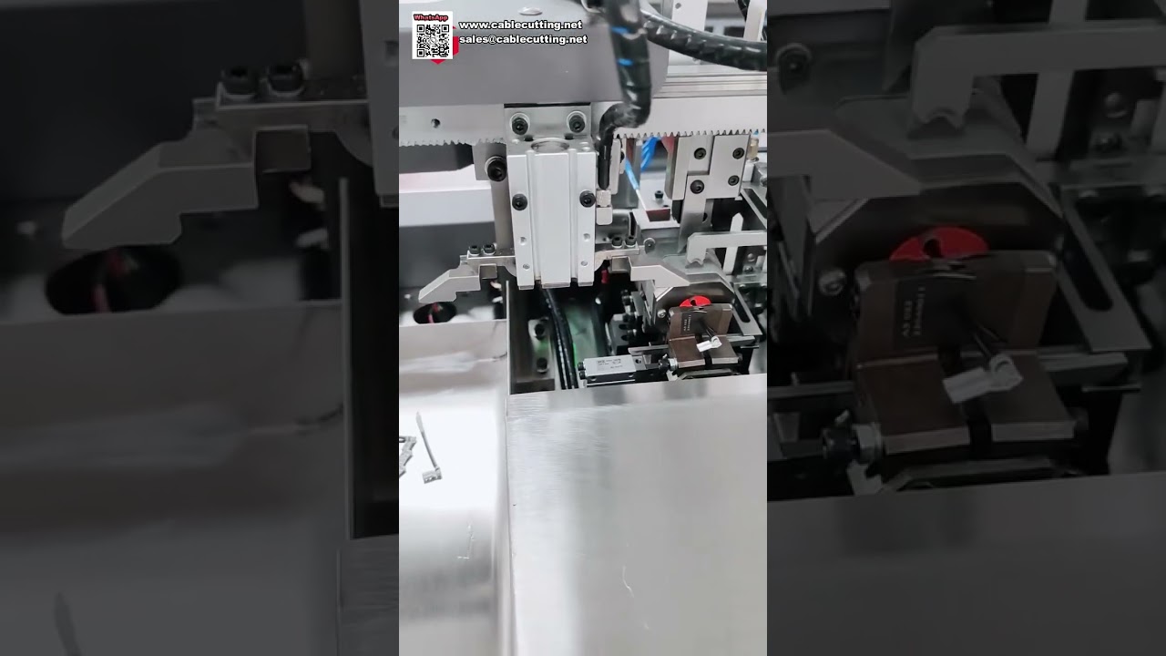Mesin Crimping Terminal Otomatis dengan Pemasangan Selang Heat Shrink dan Pelapisan Timah Kawat