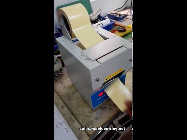 Dispenser Selotip Elektrik 100mm Lebar - Pita Perekat Kuning untuk Produksi Efisien